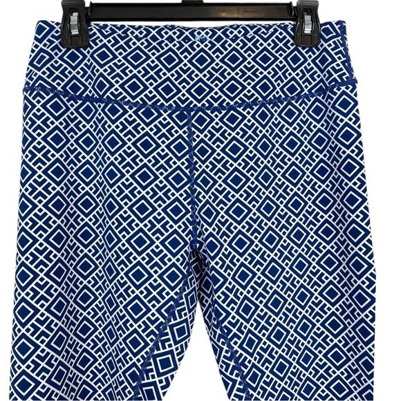 J. McLaughlin Libby Legging Blue and White Diamond print size Large - Picture 4 of 12